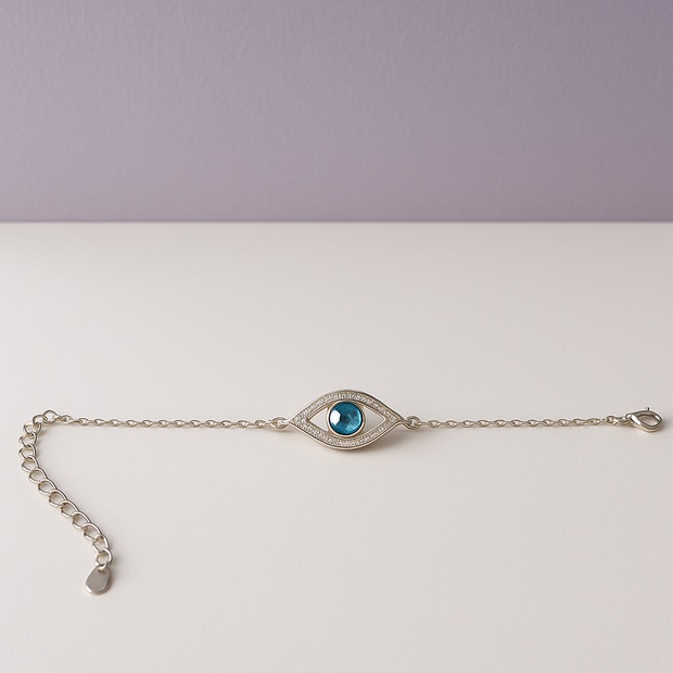 OEILTO Bracelet oeil topaze argent