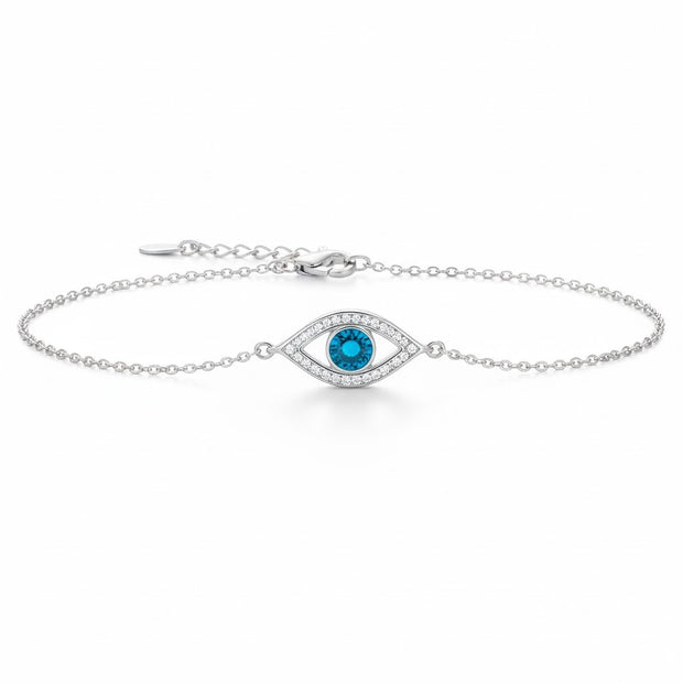 OEILTO Bracelet oeil topaze argent