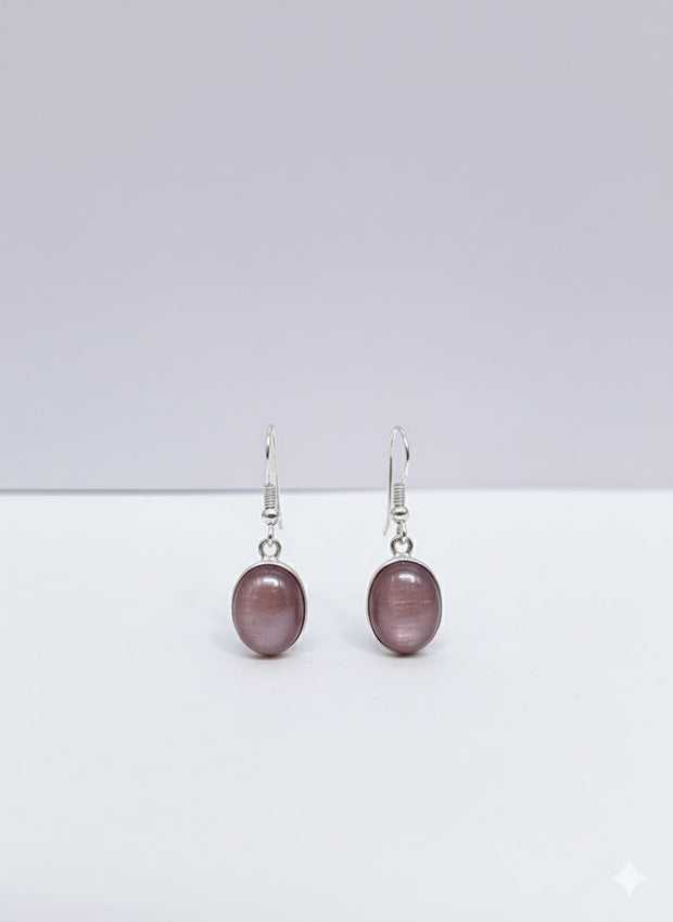 OROLITE Boucle d'oreille lipidolite argent
