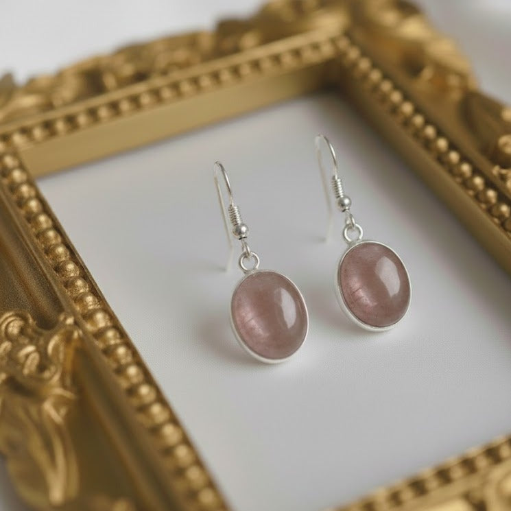 OROLITE Boucle d'oreille lipidolite argent