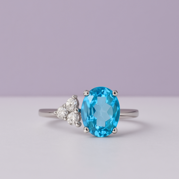 PAPILLO Bague papillon topaze en argent