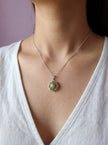 PENPEDOT Pendentif peridot sertie en argent 925