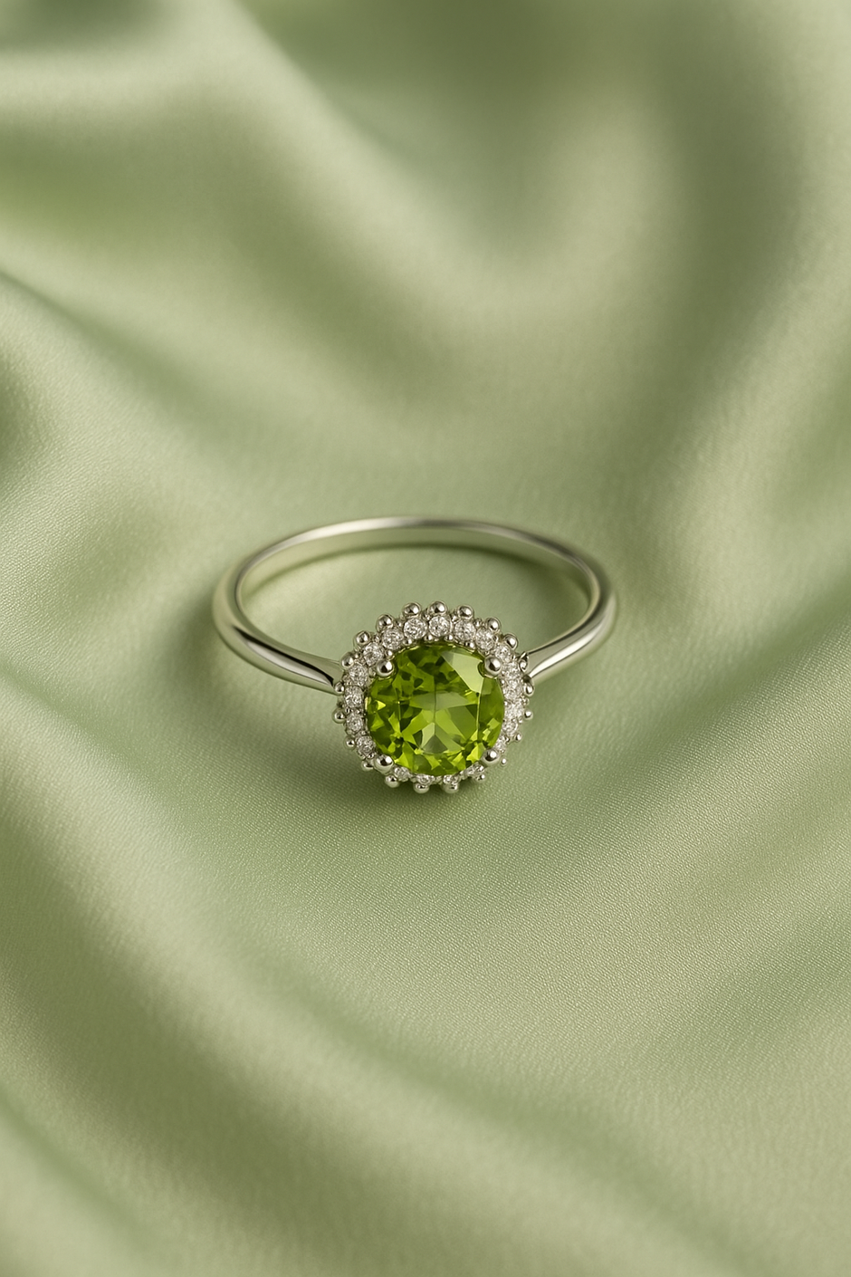 "PERIDIA" Bague avec périgot sertie de pierre zircon en argent