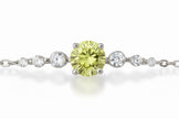 PERIRO Bracelet  peridot rond argent