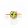 RADO Bague ajustable radiant peridot en vermeil