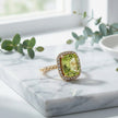 RADO Bague ajustable radiant peridot en vermeil