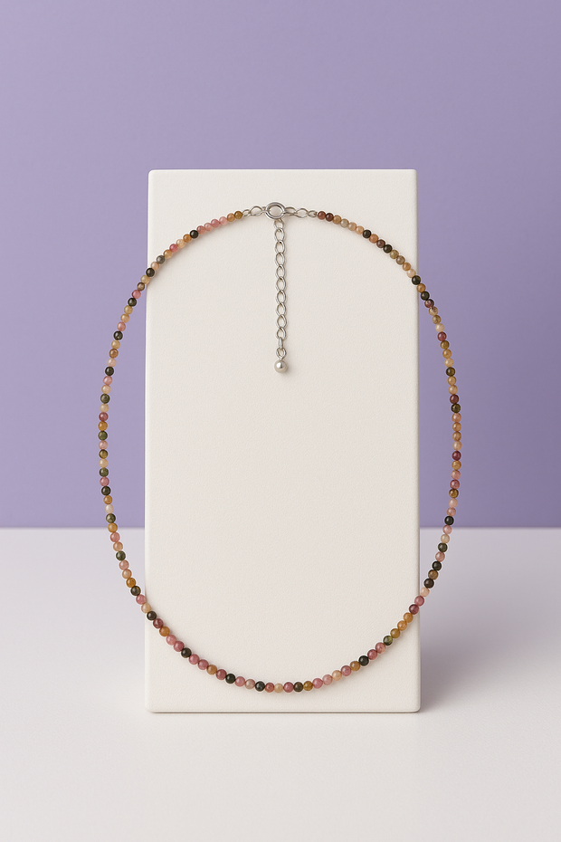 "TOURNA" Collier tourmaline multicolore naturelle