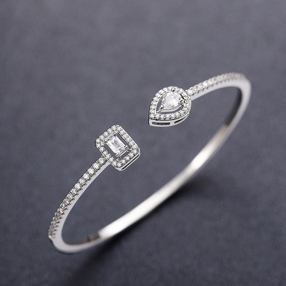 "ARGENTA" Bracelet Jonc acier inoxydable argenté